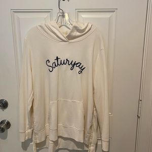 Old Navy Embroidered Saturyay Hoodie Size Large